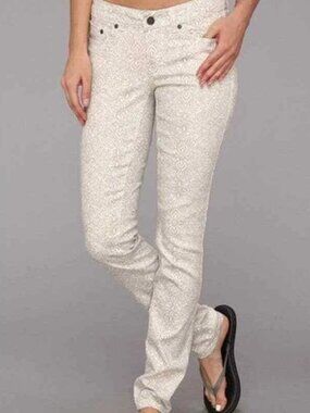 Prana ~ Kara Geometric Print Fitted Low-Rise Jeans in size 4